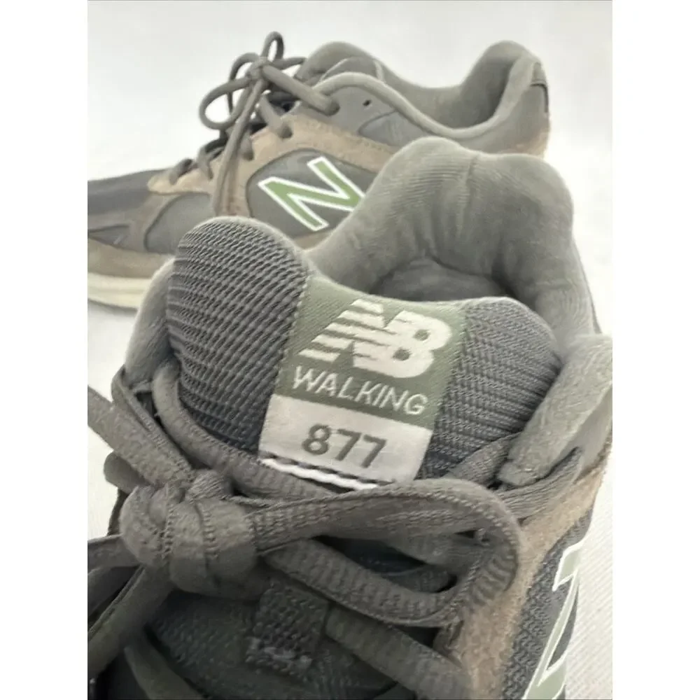 New Balance 877 Walking Shoes Men's 9.5 D Grey Suede Mesh Upper MW877GT